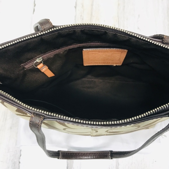 Coach Signature Stripe Tote Shopper - Picture 6 of 8